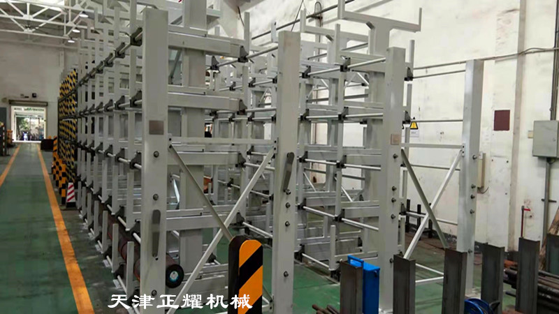 北京豐臺(tái)棒料貨架 搖臂式雙面懸臂貨架 鋼管貨架 型材架子