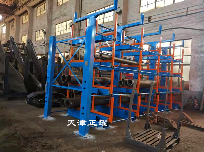 重慶璧山伸縮式懸臂貨架多層分類擺放圓鋼槽角型軸棒