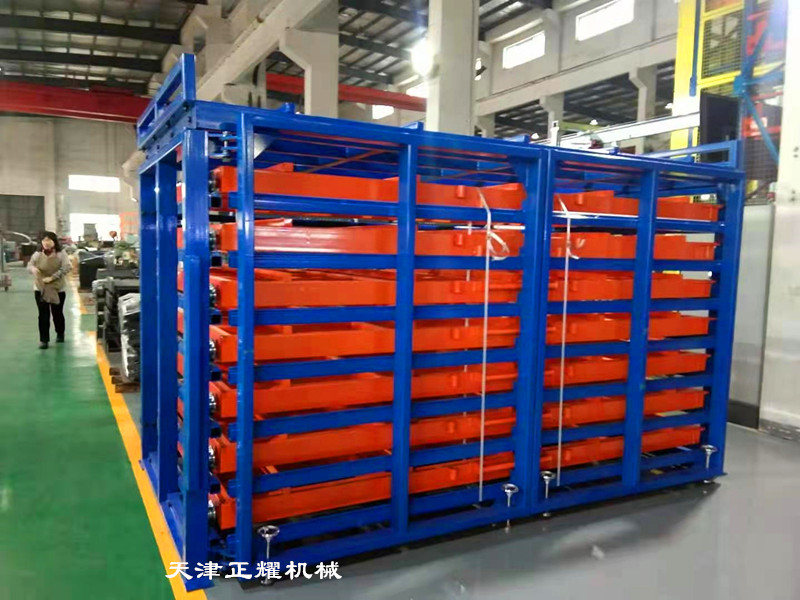 江蘇南通手搖抽屜式板材貨架 6米鋼板存放架 重型貨架