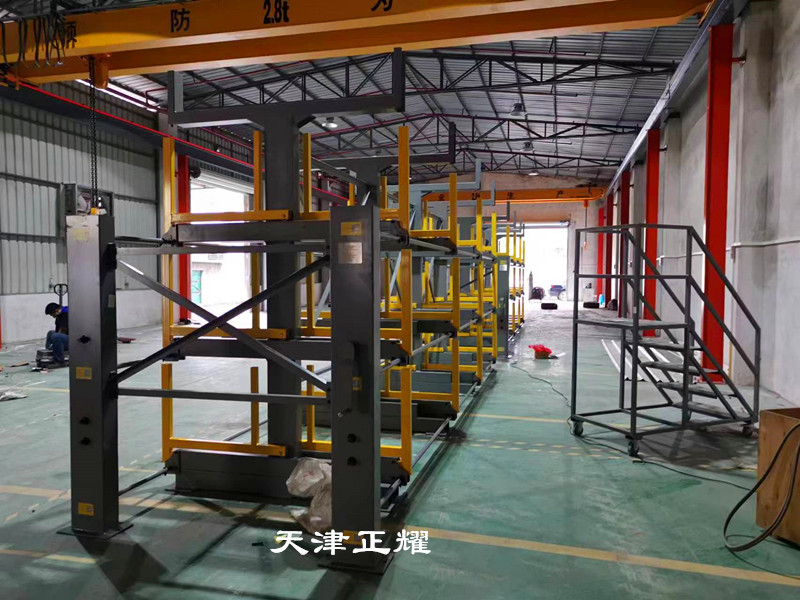 湖南湘潭管材貨架 銅排伸縮懸臂貨架 棒料存放架 鋁型材架子