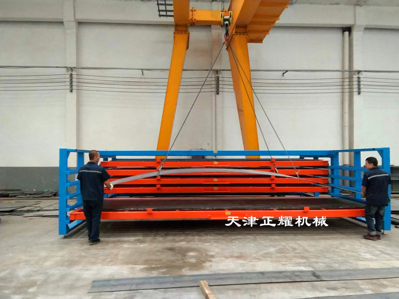 河南洛陽抽屜式鋼板貨架 手搖式板材貨架 鋁板銅板貨架