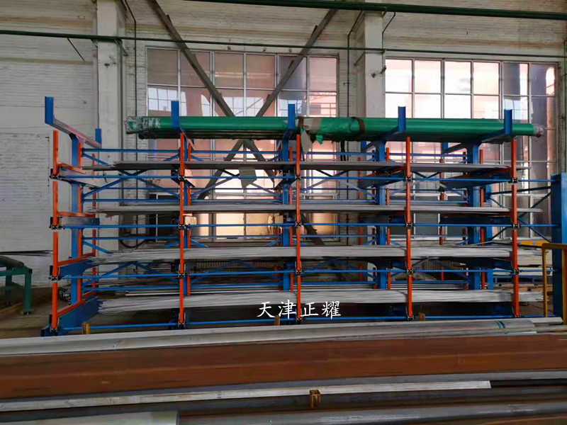 安徽蕪湖棒料貨架 鋼管存放架 伸縮搖臂式貨架 軸貨架