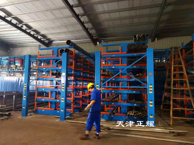 廣西玉林圓鋼存放架 棒料貨架 鋁型材擺放架 軸貨架