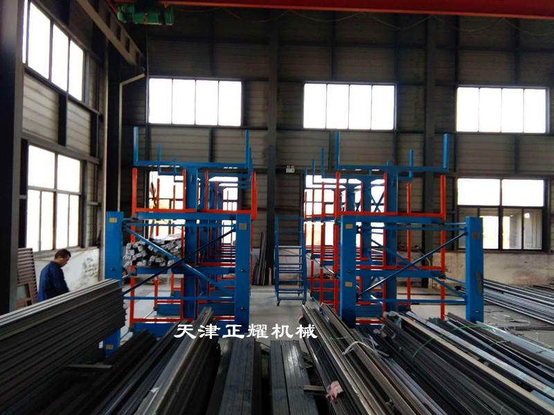 安徽蕪湖棒料貨架 鋼管存放架 伸縮搖臂式貨架 軸貨架