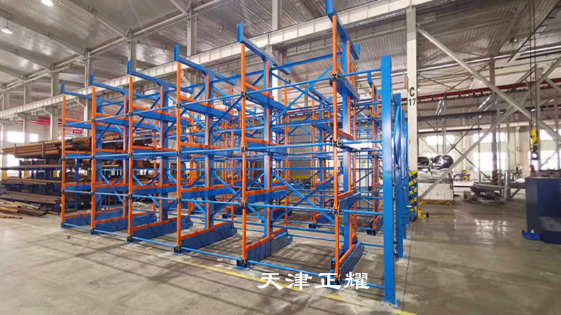 新疆伸縮懸臂貨架存放圓鋼鋼管鋁型材型鋼角鐵銅排