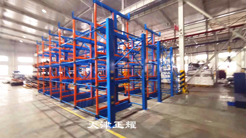 新疆伸縮懸臂貨架存放圓鋼鋼管鋁型材型鋼角鐵銅排