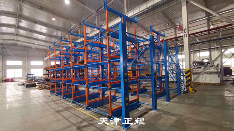 新疆伸縮懸臂貨架存放圓鋼鋼管鋁型材型鋼角鐵銅排