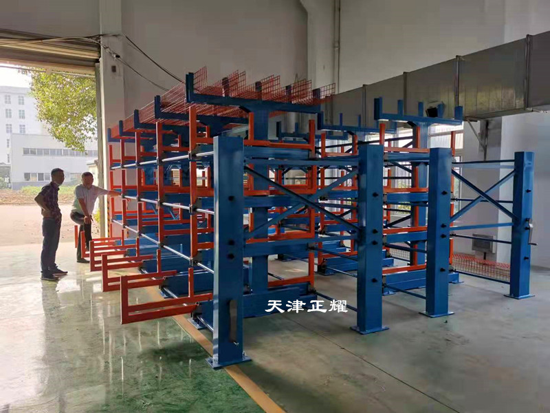 貴州畢節(jié)物料用什么貨架存放省空間伸縮懸臂式物料架