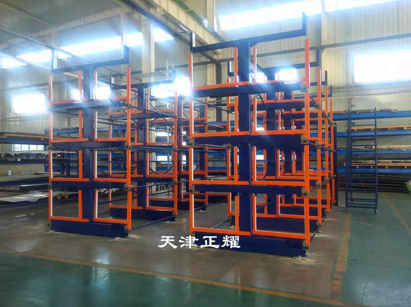 貴州畢節(jié)物料用什么貨架存放省空間伸縮懸臂式物料架