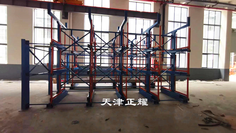 貴州畢節(jié)物料用什么貨架存放省空間伸縮懸臂式物料架