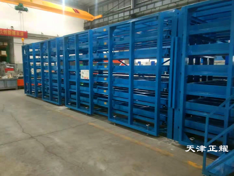 山西長治抽屜式板材貨架 臥式鋼板貨架 6米板材貨架