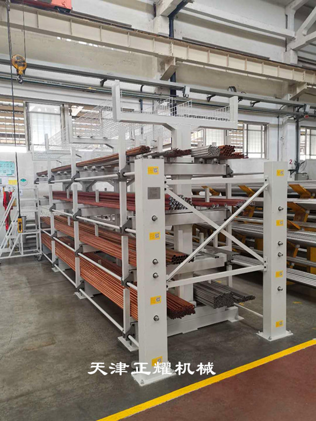 扁鋼角鋼型鋼鋼筋鋼板鋼管鋼軸分類擺放伸縮式懸臂貨架
