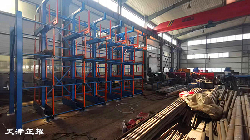 手動搖出式圓鋼貨架 6米棒料存放架 鋼棒存儲架