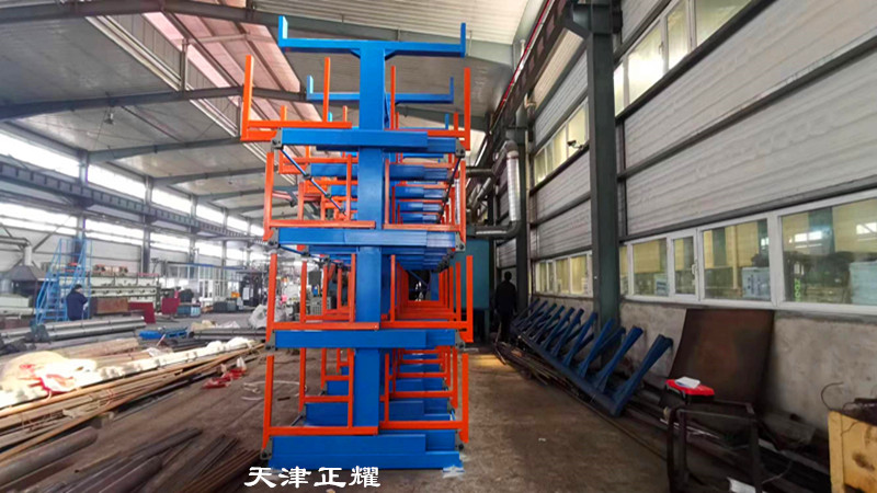 手動搖出式圓鋼貨架 6米棒料存放架 鋼棒存儲架