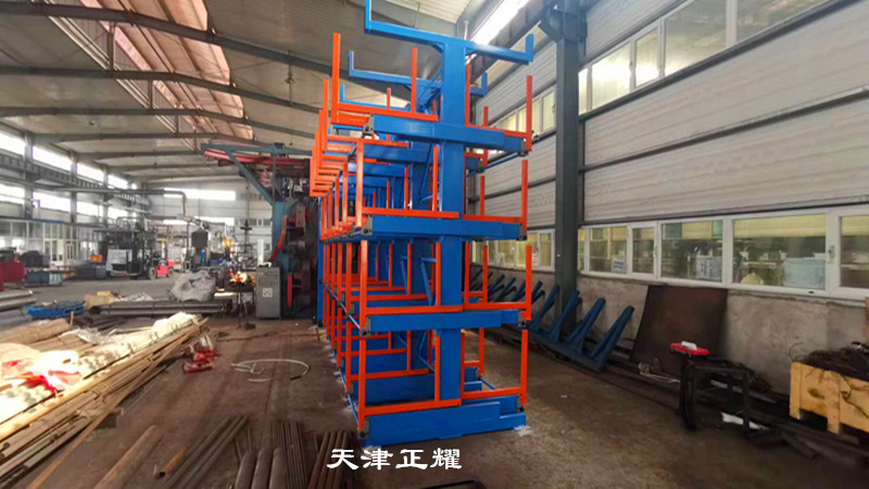 湖南常德伸縮式懸臂貨架立體多層分類擺放整齊清晰