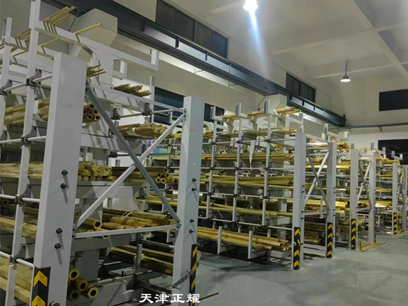 湖南常德伸縮式懸臂貨架立體多層分類擺放整齊清晰
