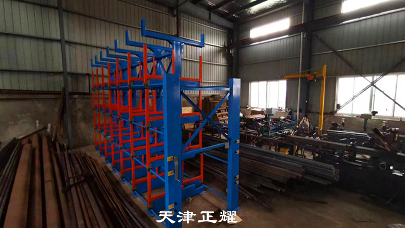 陜西寶雞棒料貨架 可伸縮懸臂貨架 型鋼存放架 軸貨架
