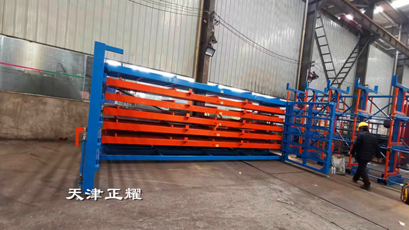 6米板材存放新案例手搖抽屜式板材貨架每層5噸