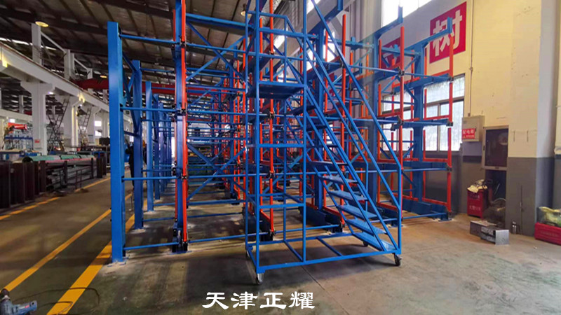 鋼材立體存放伸縮式懸臂鋼材貨架圖片存儲(chǔ)量高整齊