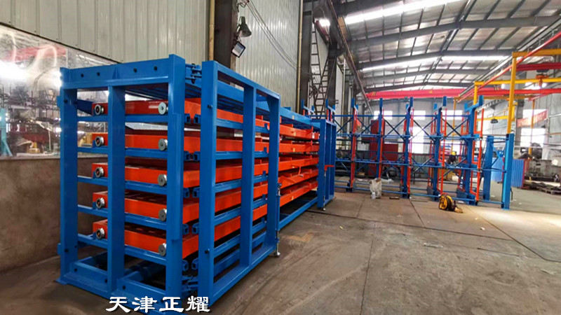 四川資陽抽屜式板材貨架 6米鋼板存放架 重型抽屜式貨架