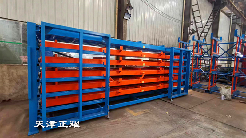 四川資陽抽屜式板材貨架 6米鋼板存放架 重型抽屜式貨架