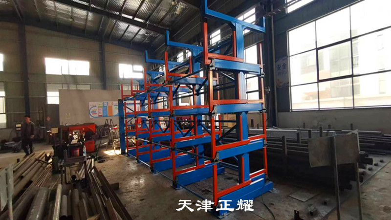 伸縮搖出式管材貨架今耀品牌立體存放管材省空間整齊