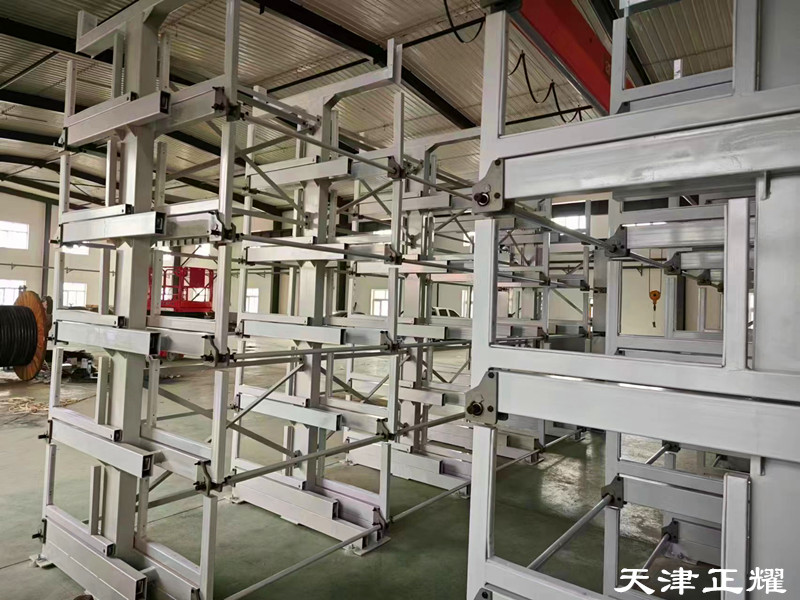 安徽宣城伸縮式懸臂貨架立體存放省空間存儲量高