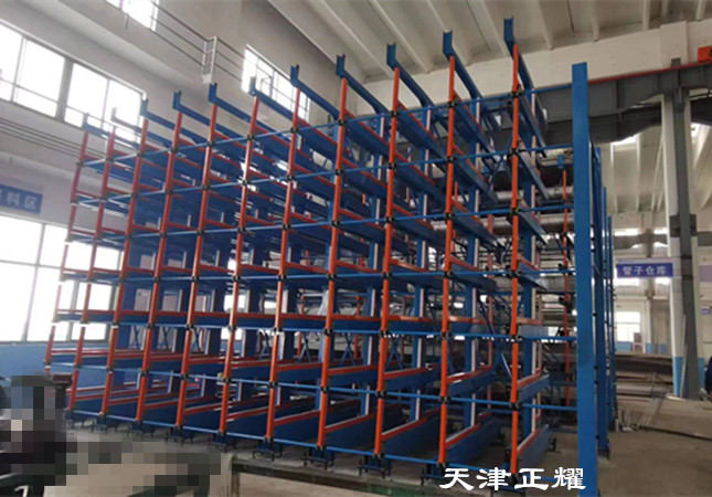 山西晉中鋼材貨架伸縮式分類擺放圓鋼槽鋼型鋼鋼管軸