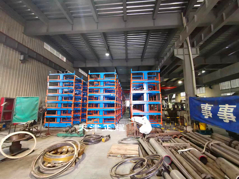 山西晉中鋼材貨架伸縮式分類擺放圓鋼槽鋼型鋼鋼管軸