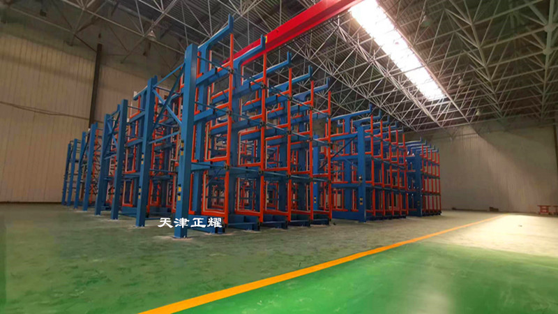 棒料車間倉(cāng)庫(kù)立體存放省空間新方式伸縮懸臂貨架