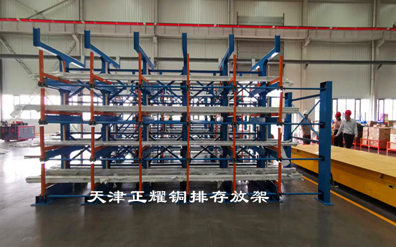 湖南常德銅排存放架伸縮搖臂式行車取貨立體擺放整齊