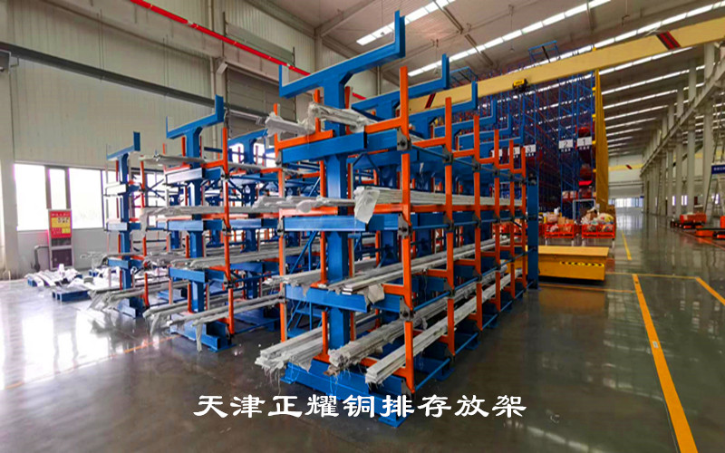 湖南常德銅排存放架伸縮搖臂式行車取貨立體擺放整齊