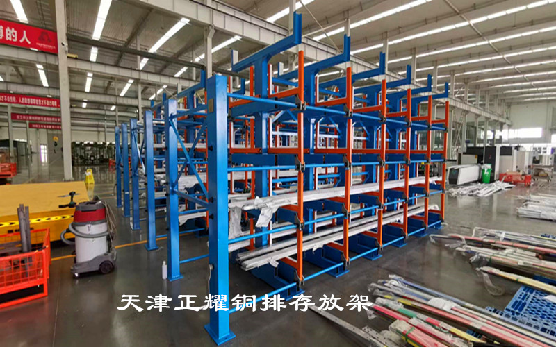 湖南常德銅排存放架伸縮搖臂式行車取貨立體擺放整齊