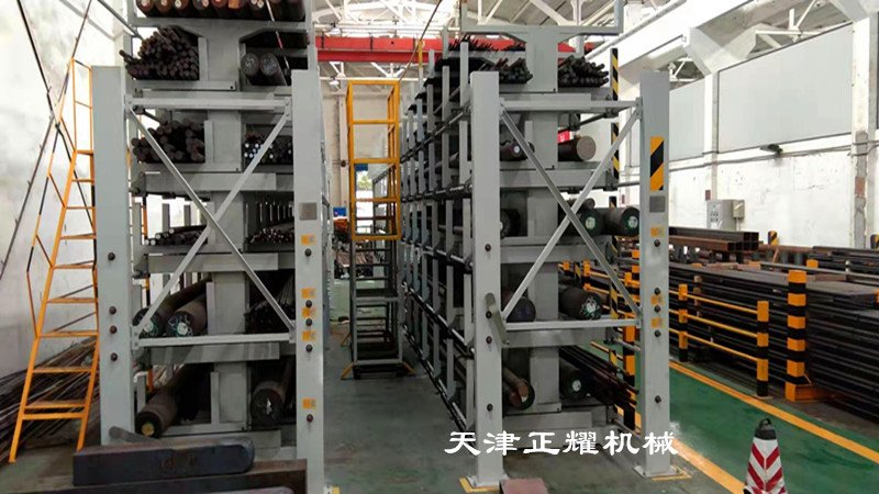 湖南岳陽(yáng)棒料貨架 銅排存放架 鋼筋擺放架 伸縮式軸貨架