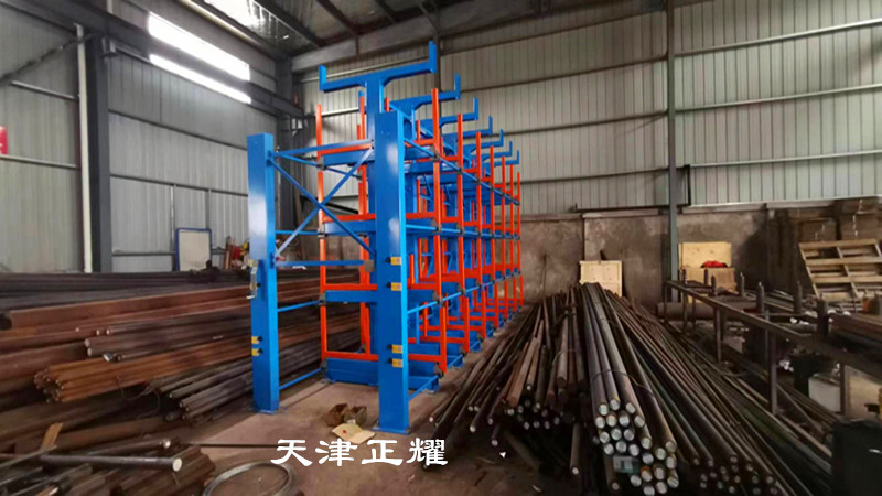 湖南岳陽(yáng)棒料貨架 銅排存放架 鋼筋擺放架 伸縮式軸貨架
