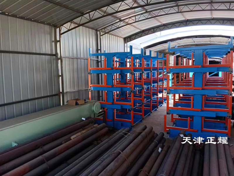 江蘇鎮(zhèn)江伸縮式懸臂貨架立體存放棒料鋼筋鋼管軸