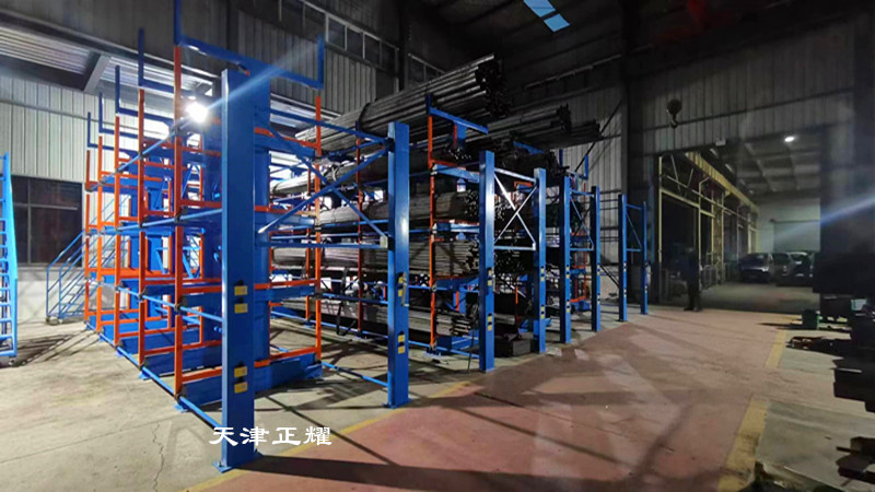 湖北十堰鋼材貨架伸縮式結(jié)構(gòu)立體存放省地整齊取貨方便