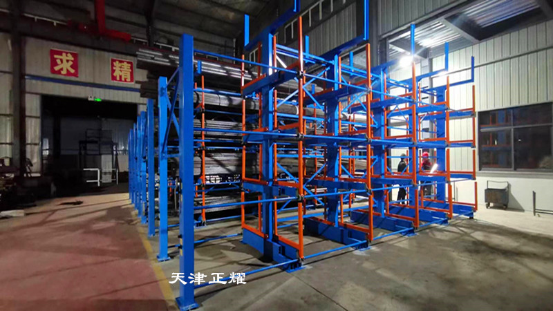 湖北十堰鋼材貨架伸縮式結(jié)構(gòu)立體存放省地整齊取貨方便