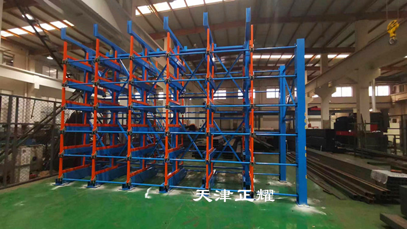 湖北荊州管材貨架 伸縮式懸臂貨架 圓鋼存放架 軸貨架
