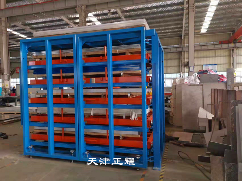 湖北鄂州抽屜式鋼板貨架 重型板材存放架 鋁板銅板貨架