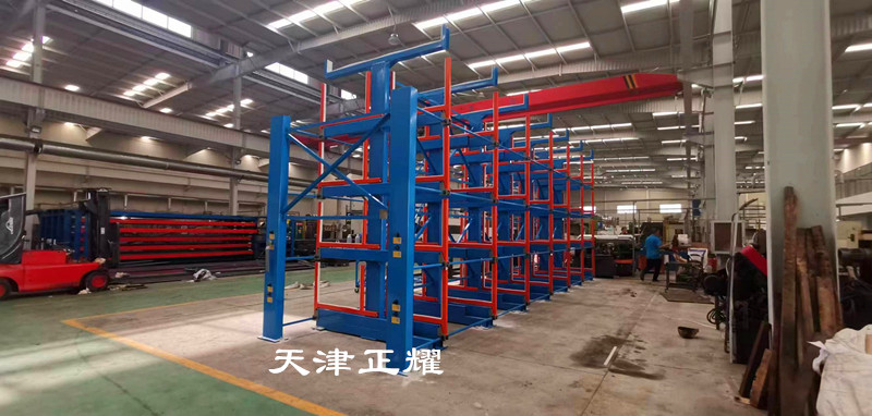 河北廊坊伸縮懸臂貨架投入使用