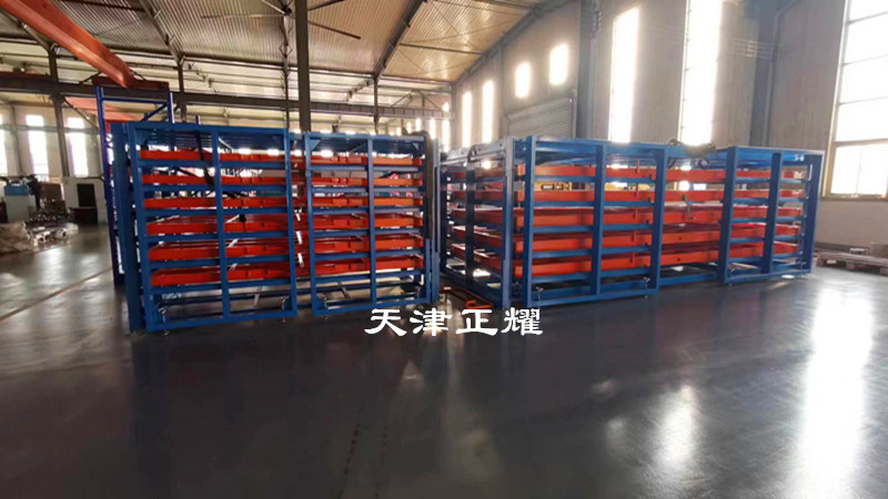 6米抽屜式鋼板貨架 重型板材存放架 手搖式板材貨架