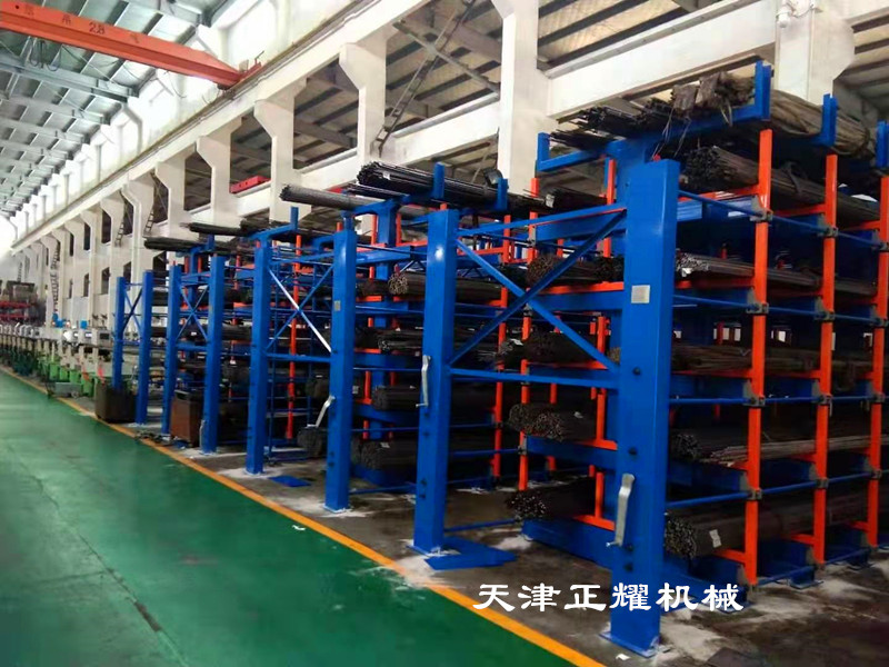 北京通州圓鋼貨架伸縮懸臂貨架鋼材存放架棒料貨架銅排架