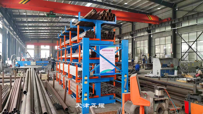 河南信陽伸縮式鋼材貨架立體存放管材棒料管材鋁型材