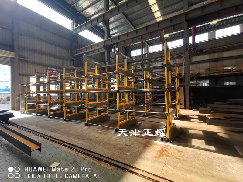 河北邯鄲伸縮懸臂貨架 管材存放架 銅排擺放架 軸貨架