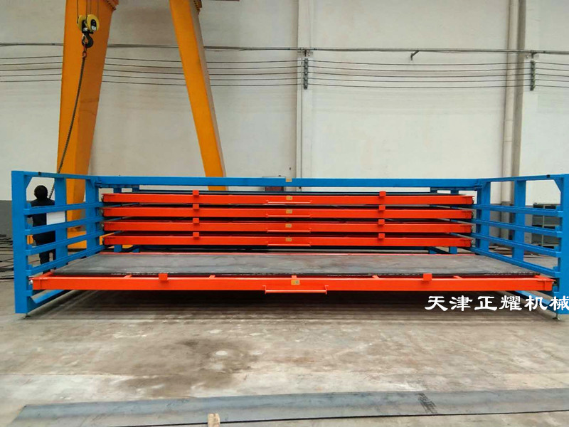 山東聊城抽屜式板材貨架 手搖式鋼板存放架 鋁板貨架
