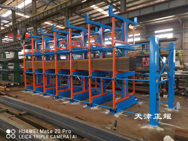 鋼材貨架新案例伸縮式立體分類擺放幾十種鋼材整齊省地