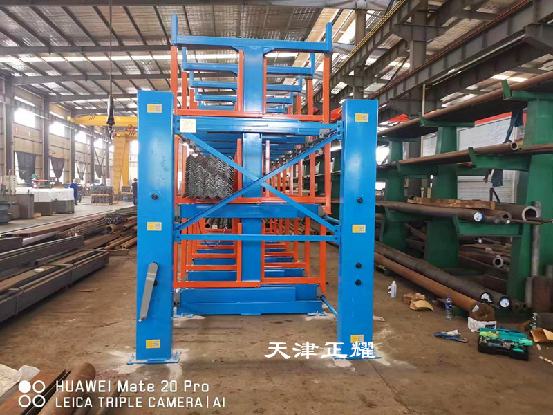 鋼材貨架新案例伸縮式立體分類擺放幾十種鋼材整齊省地