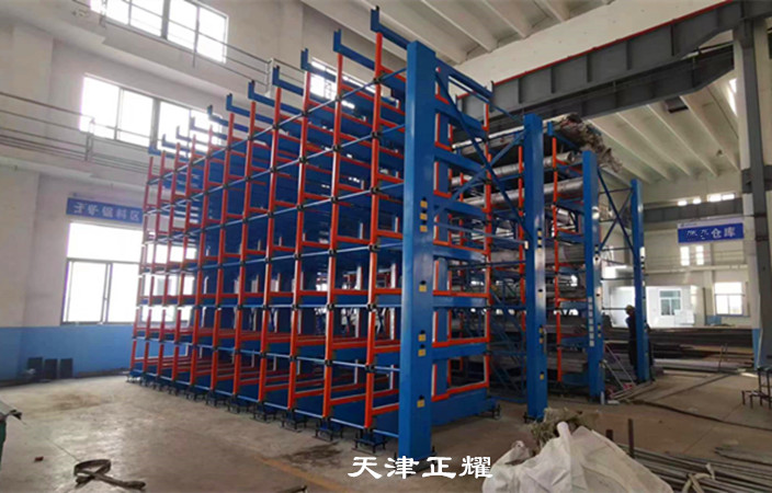 遼寧丹東伸縮式懸臂貨架立體存放管材棒料鋼材型材