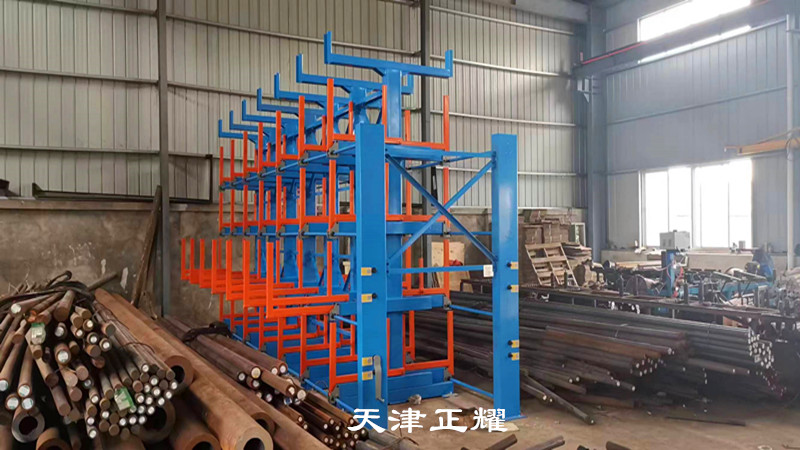 河北滄州圓鋼貨架 伸縮懸臂式鋼筋貨架 鋼材庫(kù)立體貨架